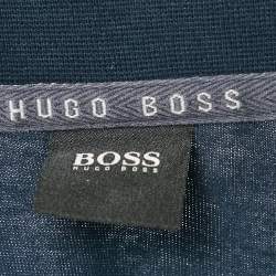 Boss By Hugo Boss Navy Blue Cotton Zip Front Track Jacket XL