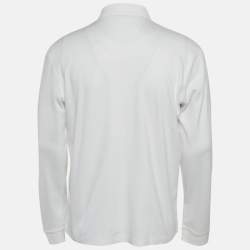 Boss By Hugo Boss White Cotton Long Sleeve Polo T-Shirt L
