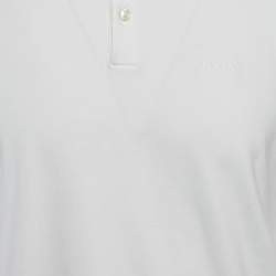 Boss By Hugo Boss White Cotton Long Sleeve Polo T-Shirt L
