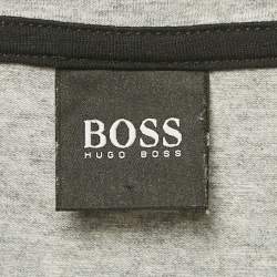 Boss By Hugo Boss Grey Printed Jersey Crewneck T-Shirt L