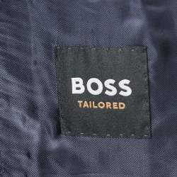 Boss By Hugo Boss Navy Blue Wool & Silk Tailored Suit M