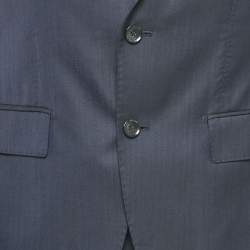 Boss By Hugo Boss Navy Blue Wool & Silk Tailored Suit M