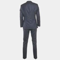 Boss By Hugo Boss Navy Blue Wool & Silk Tailored Suit M