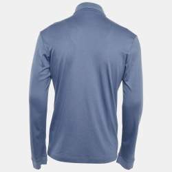 Boss By Hugo Boss Blue Cotton Knit Polo T-Shirt M