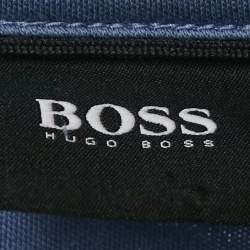 Boss By Hugo Boss Blue Cotton Knit Polo T-Shirt M