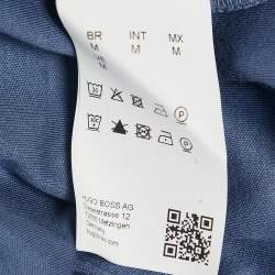 Boss By Hugo Boss Blue Cotton Knit Polo T-Shirt M