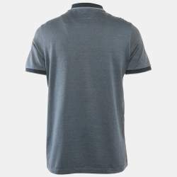 Boss By Hugo Boss Blue Cotton Polo T-Shirt M