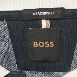 Boss By Hugo Boss Blue Cotton Polo T-Shirt M