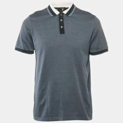 Boss By Hugo Boss Blue Cotton Polo T-Shirt M