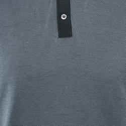 Boss By Hugo Boss Blue Cotton Polo T-Shirt M