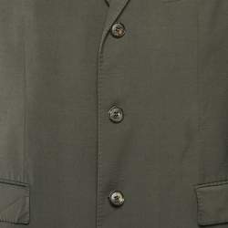 Pre Owned Boss By Hugo Boss Grey Virgin Wool Single Breasted Blazer XXL