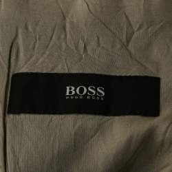 Pre Owned Boss By Hugo Boss Grey Virgin Wool Single Breasted Blazer XXL