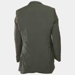 Pre Owned Boss By Hugo Boss Grey Virgin Wool Single Breasted Blazer XXL