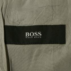 Pre Owned Boss By Hugo Boss Grey Virgin Wool Single Breasted Blazer XXL