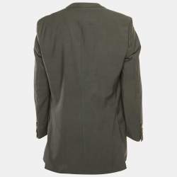 Pre Owned Boss By Hugo Boss Grey Virgin Wool Single Breasted Blazer XXL