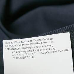 Pre Owned Boss by Hugo Boss Midnight Blue Wool Regular Fit Trousers XL