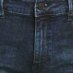 Pre Owned Boss By Hugo Boss Dark Blue Washed Denim Jeans L Waist 36"