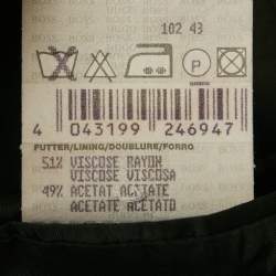 Pre Owned Boss By Hugo Boss Black Virgin Wool Single Breasted Suit 4XL