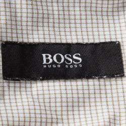 Pre Owned Boss By Hugo Boss Multicolor Checked Long Sleeve Button Front Shirt XL