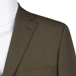 مملوكة مسبقًا Boss By Hugo Boss Vintage Brown Wool Tailored Rossellini Blazer L