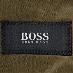 مملوكة مسبقًا Boss By Hugo Boss Vintage Brown Wool Tailored Rossellini Blazer L