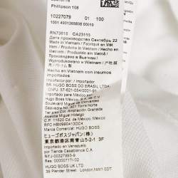 Pre Owned Boss By Hugo Boss White Pique Polo T-Shirt S