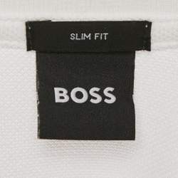 Pre Owned Boss By Hugo Boss White Pique Polo T-Shirt S