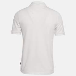 Pre Owned Boss By Hugo Boss White Pique Polo T-Shirt S