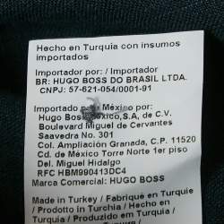 Pre Owned Boss By Hugo Navy Blue Linen Luca Regular Fit Shirt M