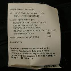 Pre Owned Boss By Hugo Boss Black Wool Formal Pants 4XL