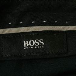 Pre Owned Boss By Hugo Boss Black Wool Formal Trousers XXL