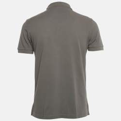 Pre Owned Boss By Hugo Boss Grey Pima Cotton Regular Fit Polo T-Shirt M