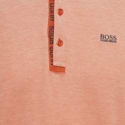 Pre Owned Boss By Hugo Boss Orange Cotton Paule 4 Polo T-Shirt L