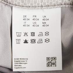 Pre Owned Boss By Hugo Boss Grey Cotton Stretch Fit Trouser XXXL