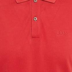Pre Owned Boss by Hugo Boss Red Cotton Pallas Polo T-Shirt M
