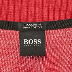 Pre Owned Boss by Hugo Boss Red Cotton Pallas Polo T-Shirt M