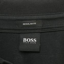 Pre Owned Boss by Hugo Boss Black Jersey Pado 11 Polo T-Shirt S
