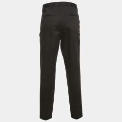Pre Owned Boss By Hugo Boss Black Gabardine Formal Trousers XXL
