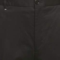 Pre Owned Boss By Hugo Boss Black Gabardine Formal Trousers XXL