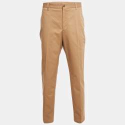 Pre Owned Boss By Hugo Boss Brown Gabardine C-Perin Trousers XXL