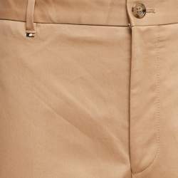 Pre Owned Boss By Hugo Boss Brown Gabardine C-Perin Trousers XXL