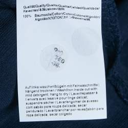 Pre Owned Boss By Hugo Boss Navy Blue Printed Cotton Teprint T-Shirt M