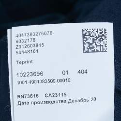 Pre Owned Boss By Hugo Boss Navy Blue Printed Cotton Teprint T-Shirt M