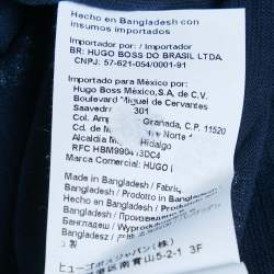 Pre Owned Boss By Hugo Boss Navy Blue Printed Cotton Teprint T-Shirt M