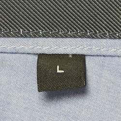 Pre Owned Boss Hugo Boss Blue Embroidered Logo Cotton Regular Fit Stretch Shirt L