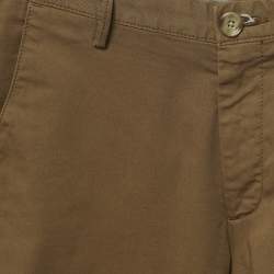 Pre Owned Boss By Hugo Boss Khaki Brown Cotton Stretch Fit Chinos S
