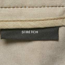 Pre Owned Boss By Hugo Boss Khaki Brown Cotton Stretch Fit Chinos S