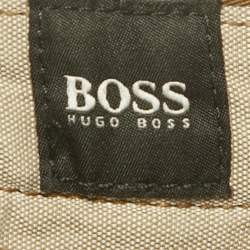 Pre Owned Boss By Hugo Boss Khaki Brown Cotton Stretch Fit Chinos S
