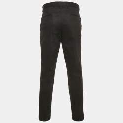 Pre Owned Boss By Hugo Boss Black Gabardine Formal Trousers XL