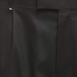 Pre Owned Boss By Hugo Boss Black Gabardine Formal Trousers XL